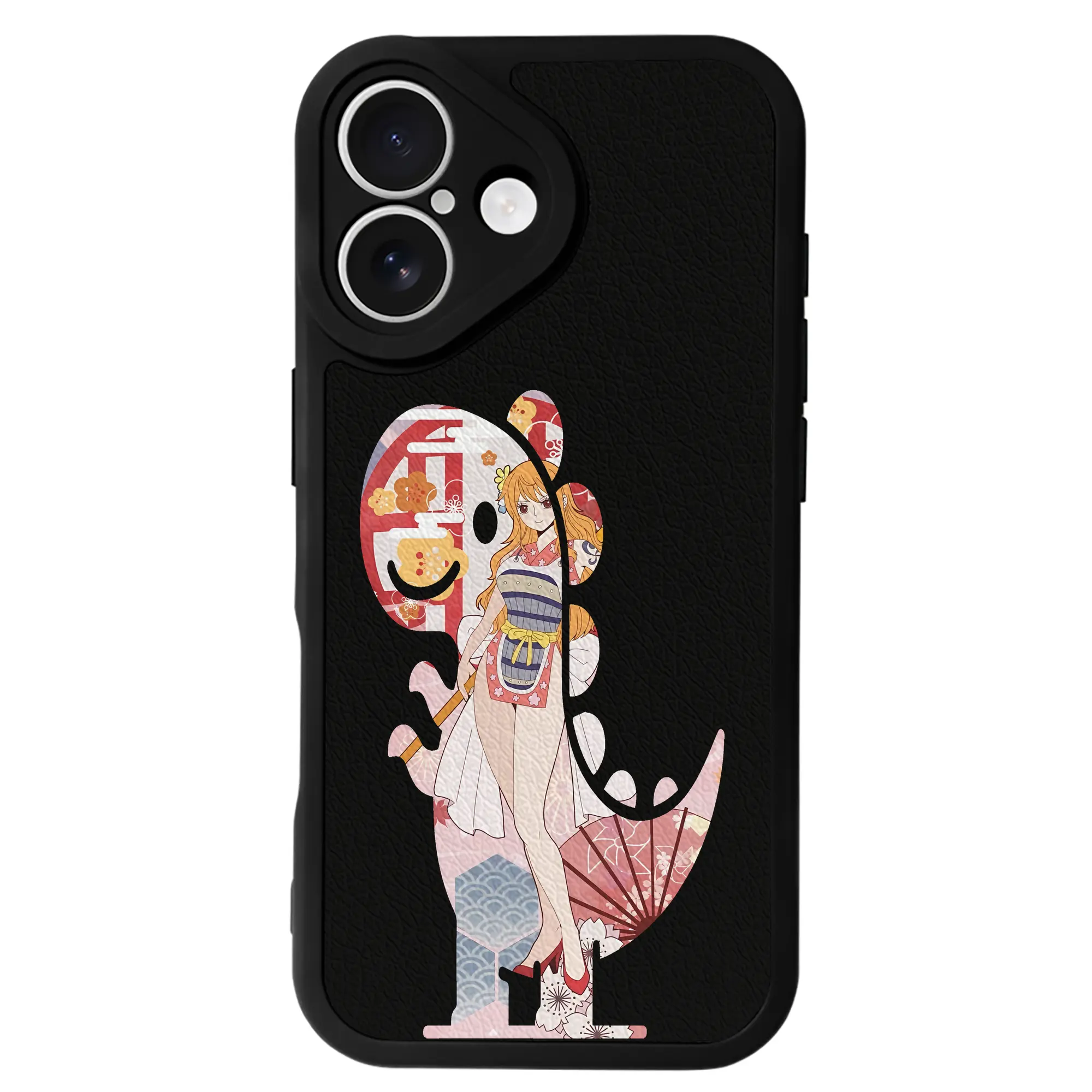 ワンピース グッズ ナミ - IPhone 16シリーズ対応 ・ シリコンスマホケース ・ レザー調 ・ 高精度フィット ・ 耐衝撃 ・ ワイヤレス充電対応 ・ 精密カット